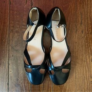 D.K Balencia Black Chunky Heel Sandals EU 39